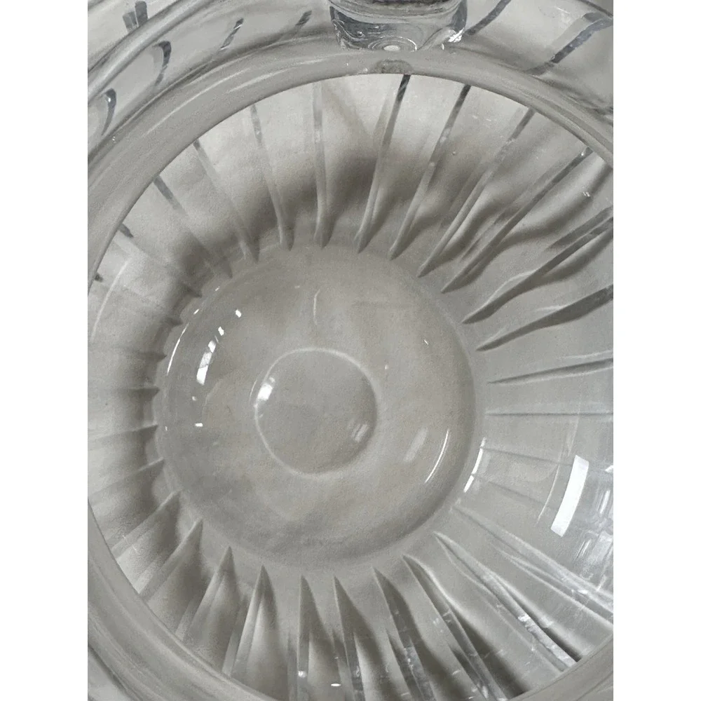 Block Hand Cut Crystal Pitcher 70oz Round‎ Water Juice Decanter Poland